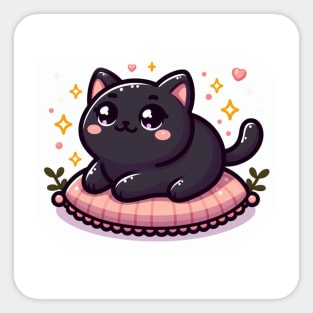 Kawaii Black Cat Sticker